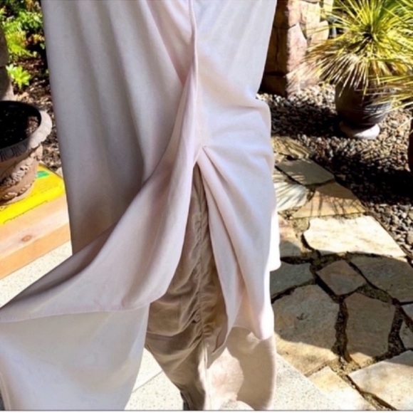 Bar III ballet pink cami asymmetrical handkerchief split hem tank medium - Picture 4 of 4